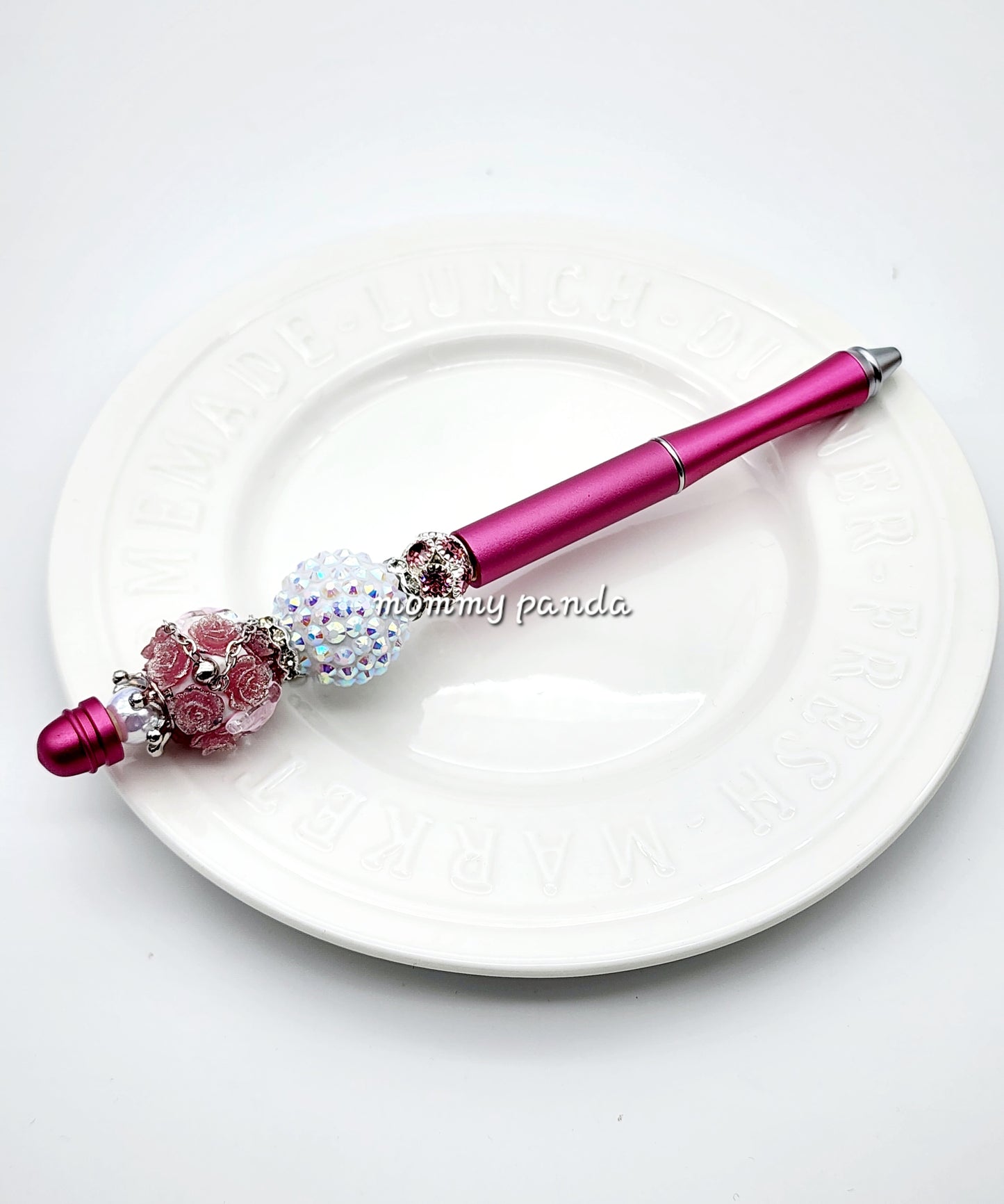 Beautiful Rose Crown Pink Metal Pen
